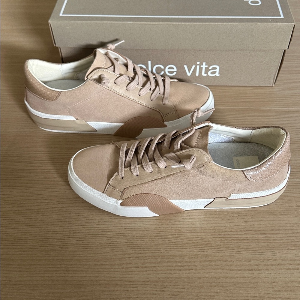 Dolce Vita Zina Dune Multi Suede Sneakers 6.5 - Picture 10 of 15